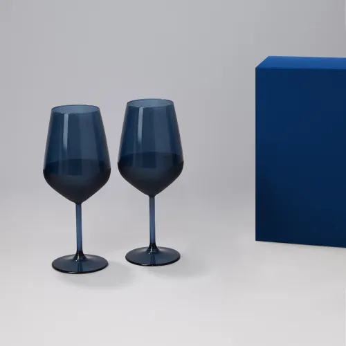 Подарочный набор 2 бокала для вина Сапфир (Sapphire) в синей коробке