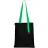 Сумка для покупок Black GLOW 325 г/м², Чёрный/Зелёный