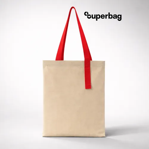 Шоппер Superbag Light, с внутренним креплением (полукольцо) (неокрашенный с красным)