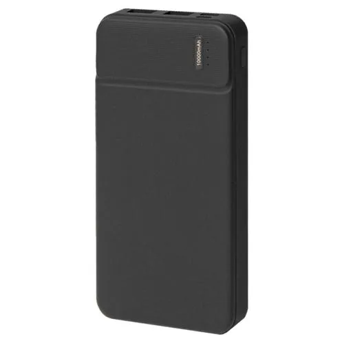 Универсальный аккумулятор Flash 10 (10000 мАч) с подсветкой и soft touch,черный,13,7х6,87х1,55мм, черный