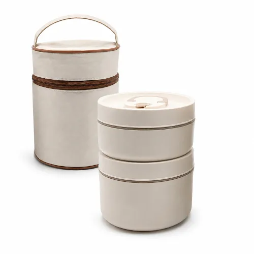 Набор ланчбоксов в термосумке Foody, Бежевый