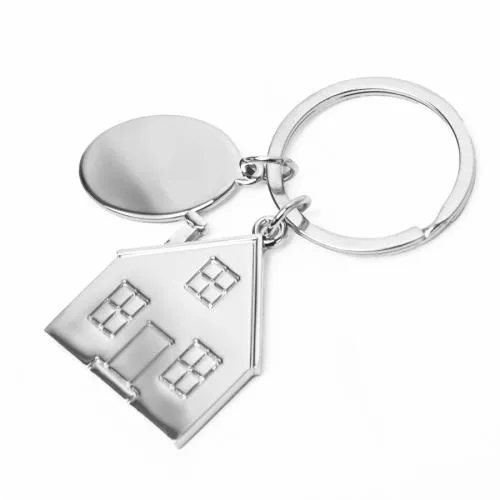 Брелок SILV HOME; 3,97 x 3,3 x 0,3 см; металл, серебристый