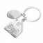 Брелок SILV HOME; 3,97 x 3,3 x 0,3 см; металл, серебристый