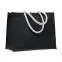 Jute bag with cotton handle, черный