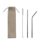 Набор многоразовых трубочек Оnlycofer white (стальной)