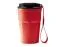 Термокружка KEURY из нержавеющей стали с двойными стенками и ручкой с керамической слоем, красный