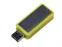 USB-флешка промо на 32 Гб прямоугольной формы, выдвижной механизм, желтый