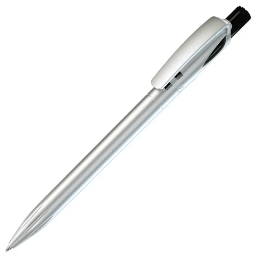 TWIN SILVER, ручка шариковая, черный, серебристый