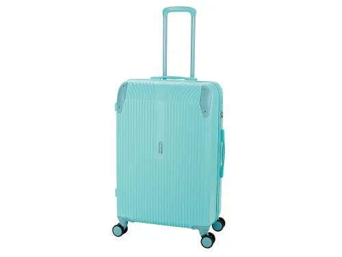 Чемодан TORBER В Отпуск, бирюзовый, ABS-пластик, 48 х 29,5 х 72 см, 80 л, 3,4 кг