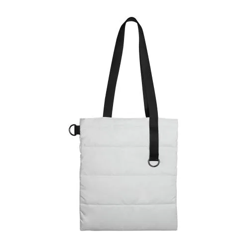 Шоппер Superbag Bubble, стёганый, без застёжки (белый с черным)