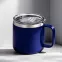 Кружка стальная Alaska с крышкой слайдером, powder coating, синий