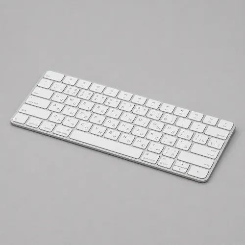 Беспроводная клавиатура Air Keyboard для MAC, Windows, 500 мАч, алюминий, белый, Deppa