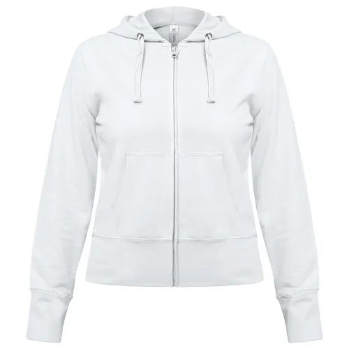 Толстовка женская Hooded Full Zip белая