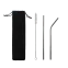 Набор многоразовых трубочек Оnlycofer black (стальной)