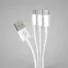 Дата-кабель 3 в 1: micro USB, USB-C, Ligthning, 1.2м, белый, Deppa