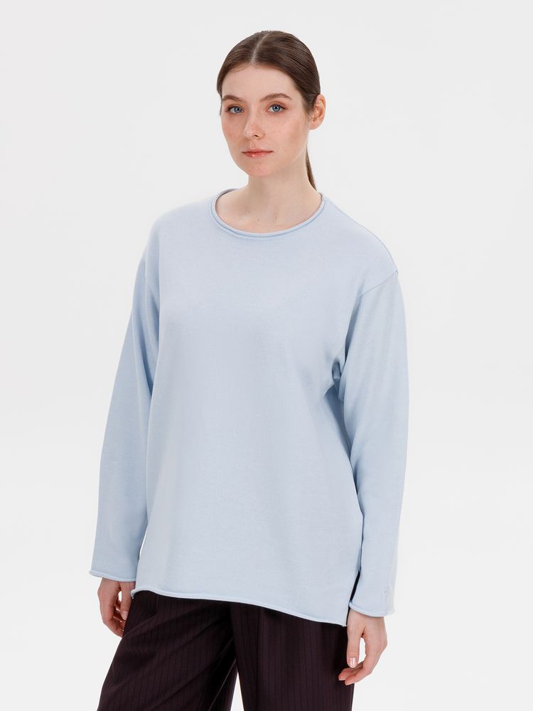 Лонгслив унисекс Siluetti Fuori, светло-голубой-2
