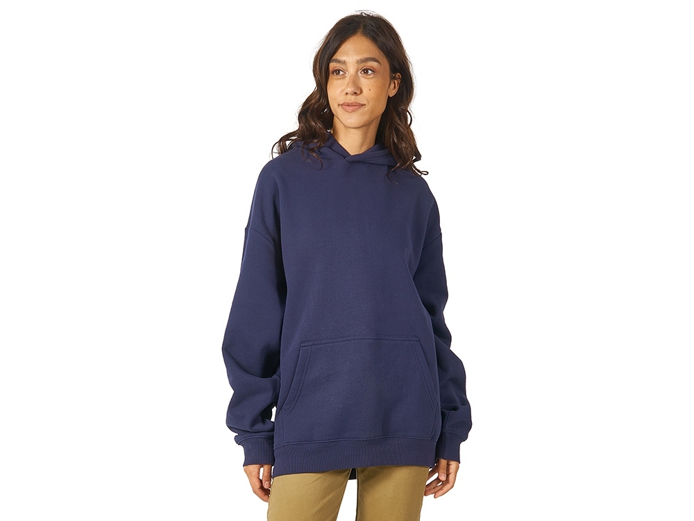 Толстовка с капюшоном оверсайз Berlin унисекс, темно-синий-2