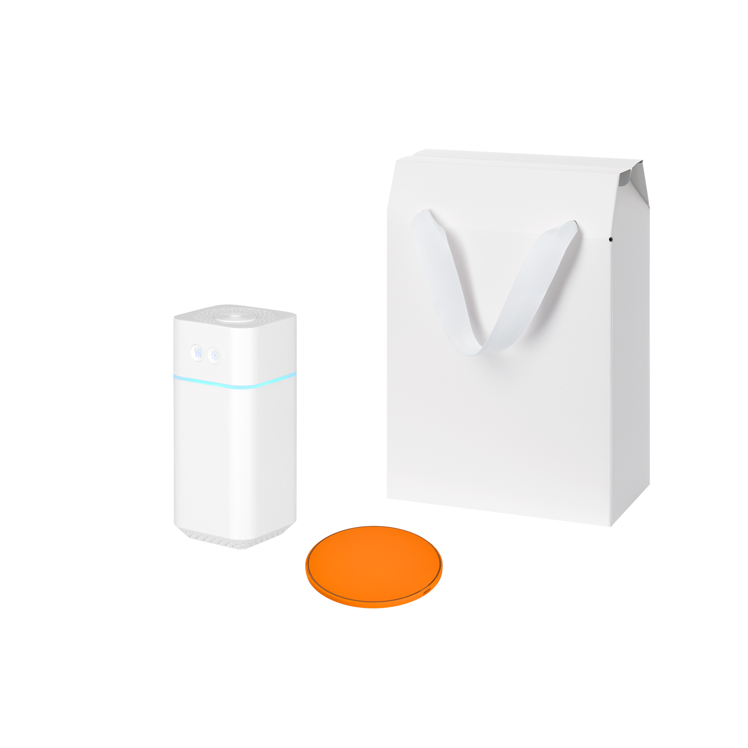 Подарочный набор Клауд НЕО, Аурис (Cloud NEO, Auris), оранжевый (увлажнитель воздуха, зарядное устройство)-0