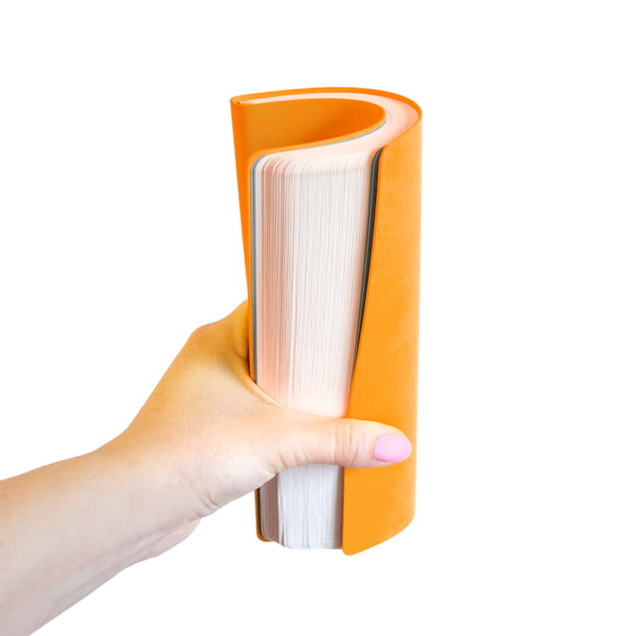 Бизнес-блокнот FUNKY, формат A5, в линейку, оранжевый, серый-5