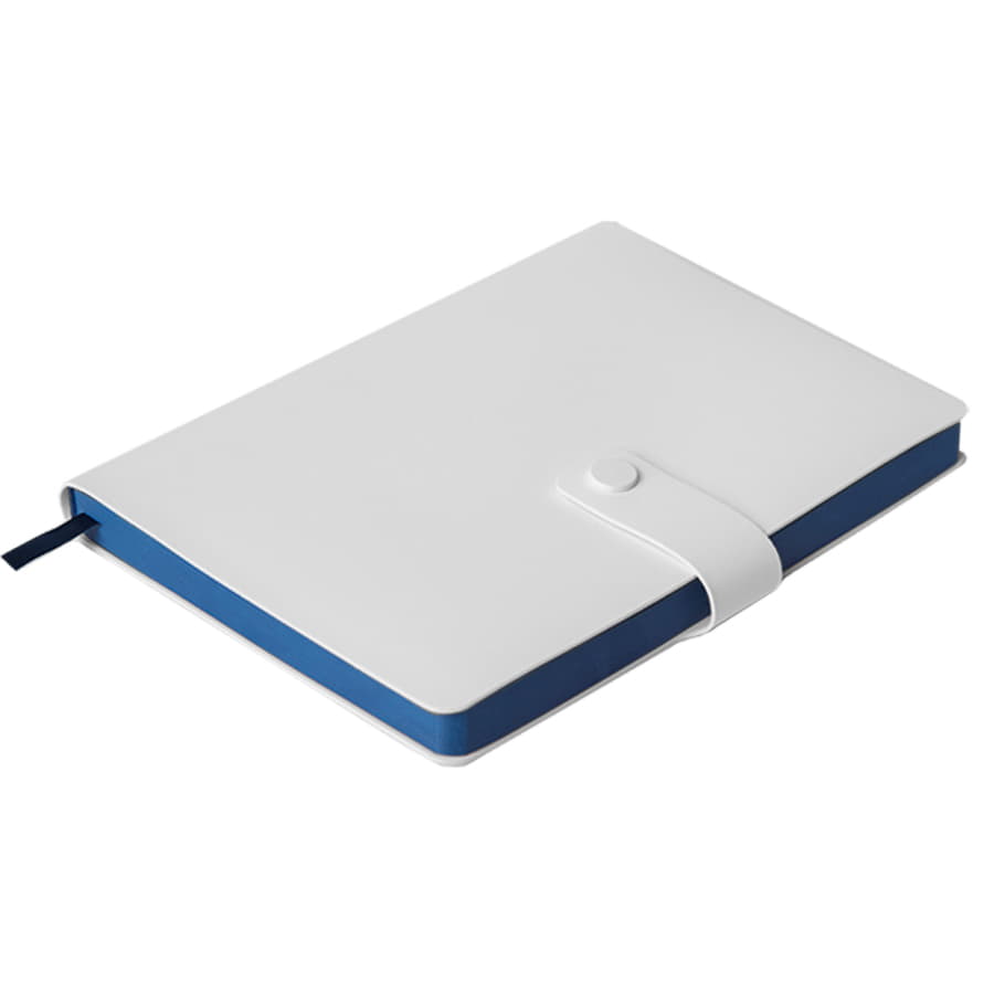 Ежедневник недатированный Stellar, А5, белый, кремовый блок  в линейку, с темно-синим обрезом, белый, темно-синий-5