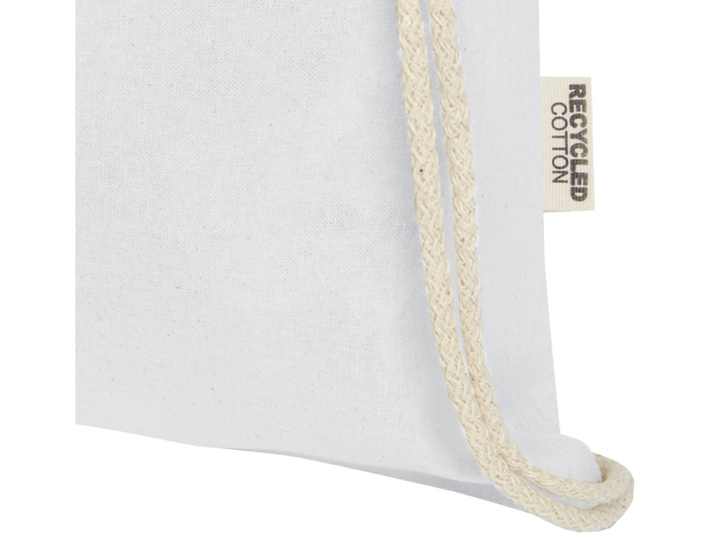 Oregon сумка-кисет из переработанного хлопка, сертифицированного согласно GRS, плотностью 140 г/м² - Белый-3