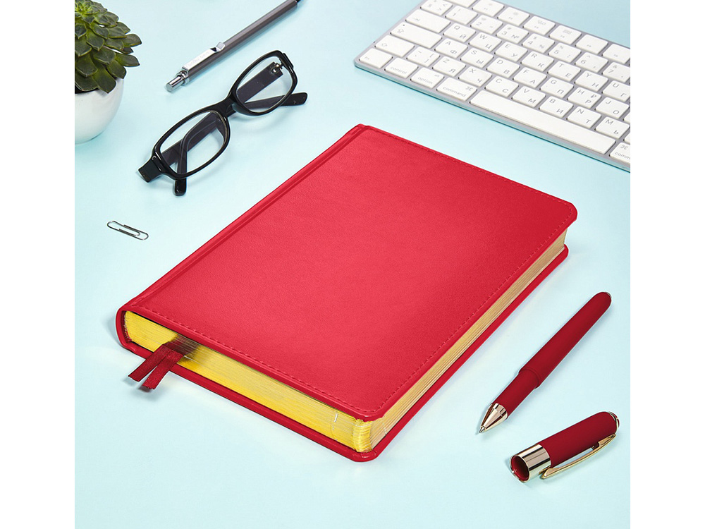 Ежедневник недатированный А5 Parliament, красный-5