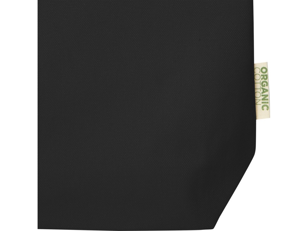 Orissa эко-сумка из органического материала GOTS, плотностью 270 г/м² - сплошной черный-3