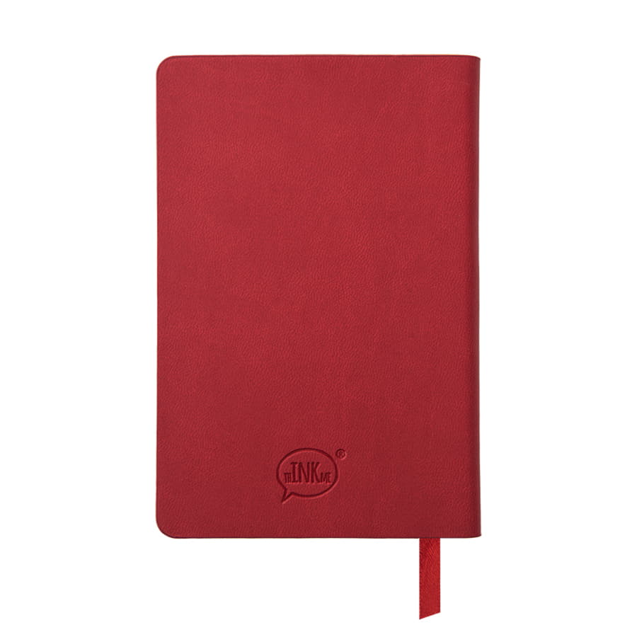 Бизнес-блокнот FUNKY, формат A6, в клетку, красный, серый-2