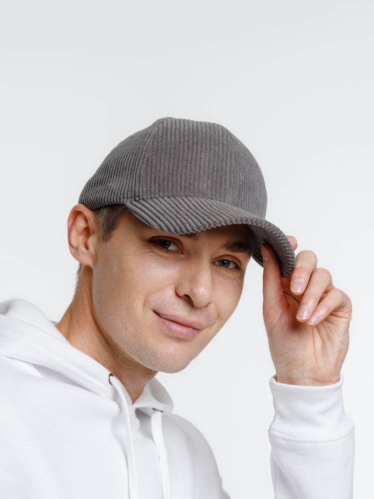 Бейсболка Soft Core, серая-5