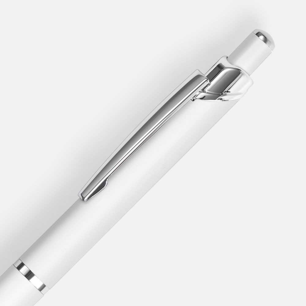 Ручка шариковая Chromos Soft Touch, белая-1