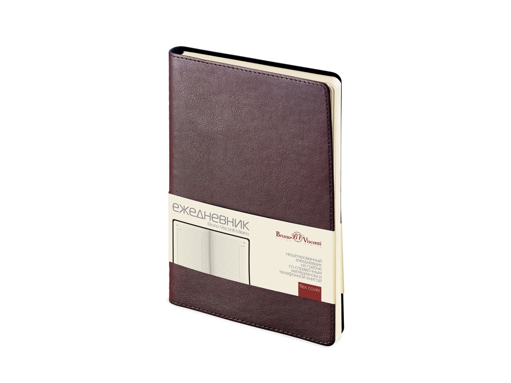 Ежедневник А5 недатированный Milano, коричневый-0