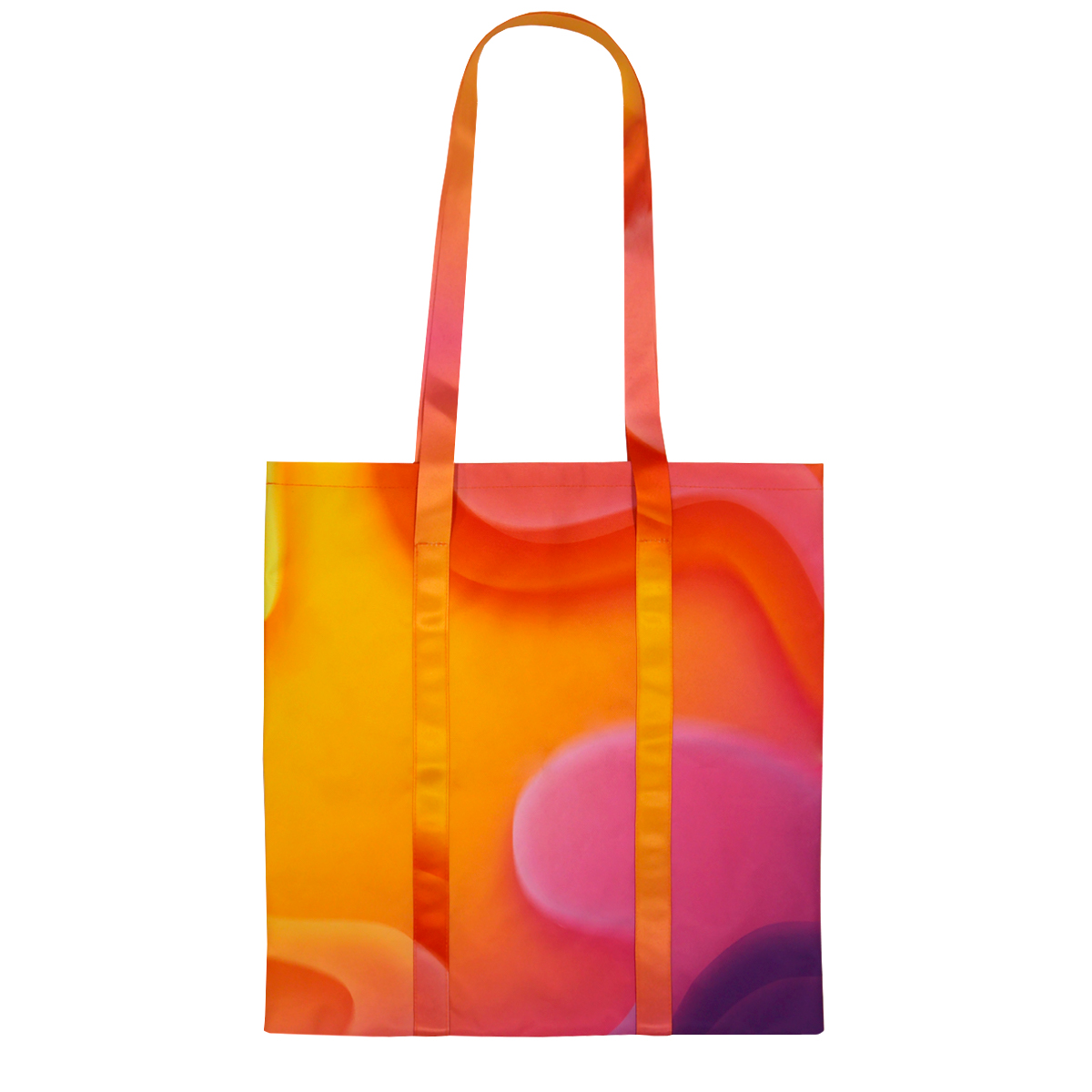 Сумка для покупок Хэнди с полноцветной печатью, Оранжевый-1