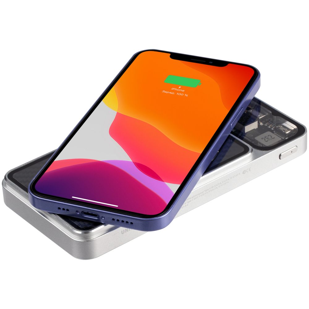 Магнитный беспроводной аккумулятор Cooper Prime 10000 мАч, серебристый-4