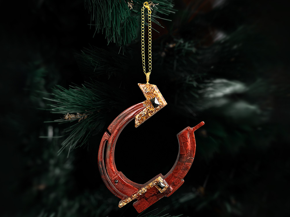 Елочные игрушки (Подкова).Символы года Гранат-3