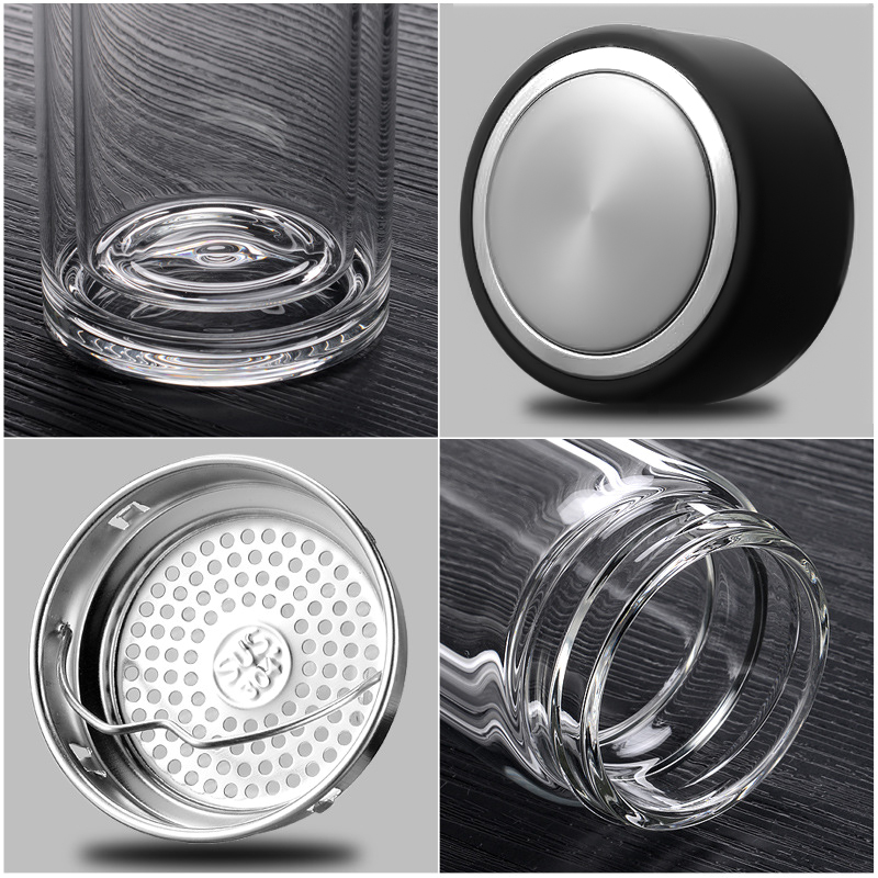 Термос стеклянный с инфьюзером Steelite, Чёрный-2