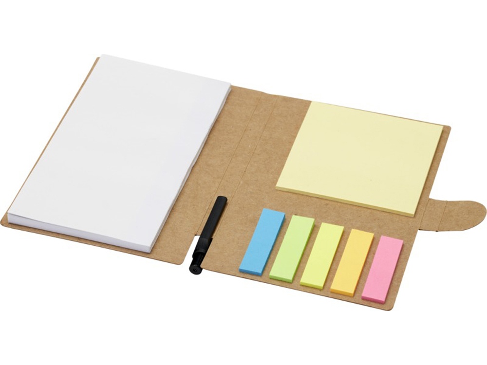 Swift буклет с липкой бумагой для заметок с шариковой ручкой - Натуральный-0