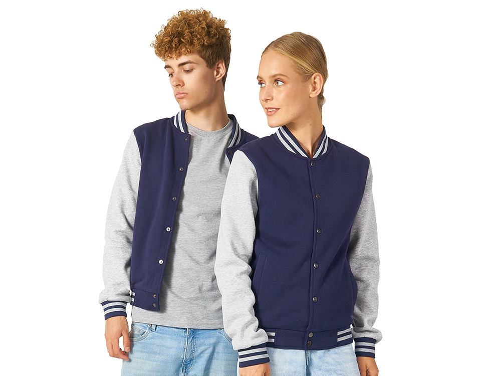 Бомбер Oxford, темно-синий/серый меланж, унисекс-0