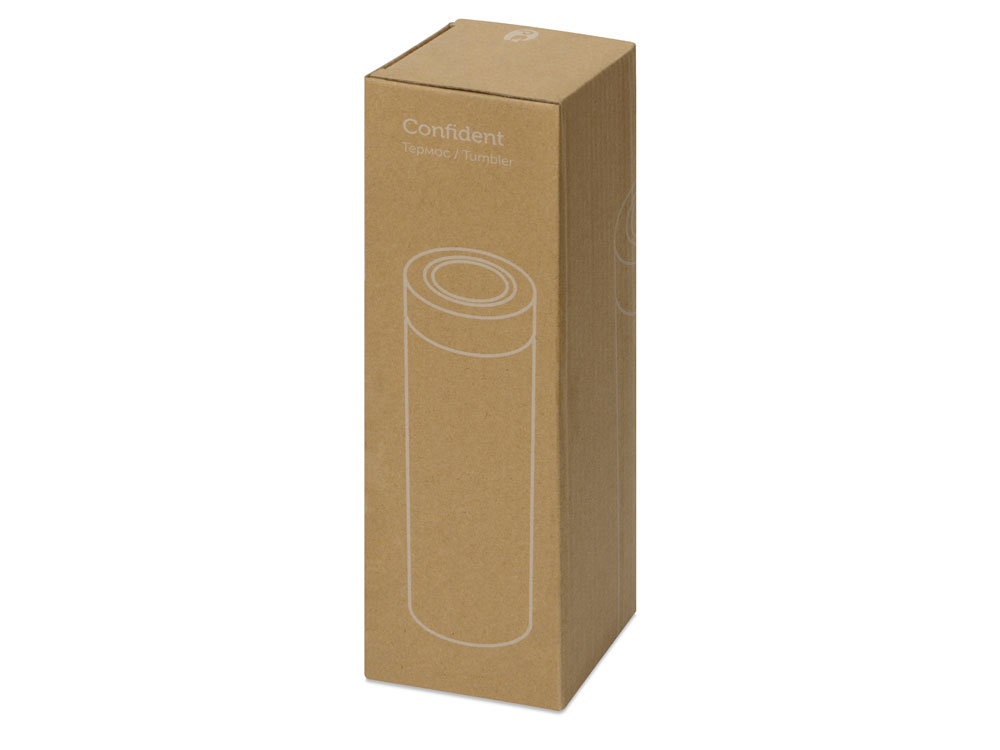 Термос Confident с покрытием soft-touch 420мл, синий-7