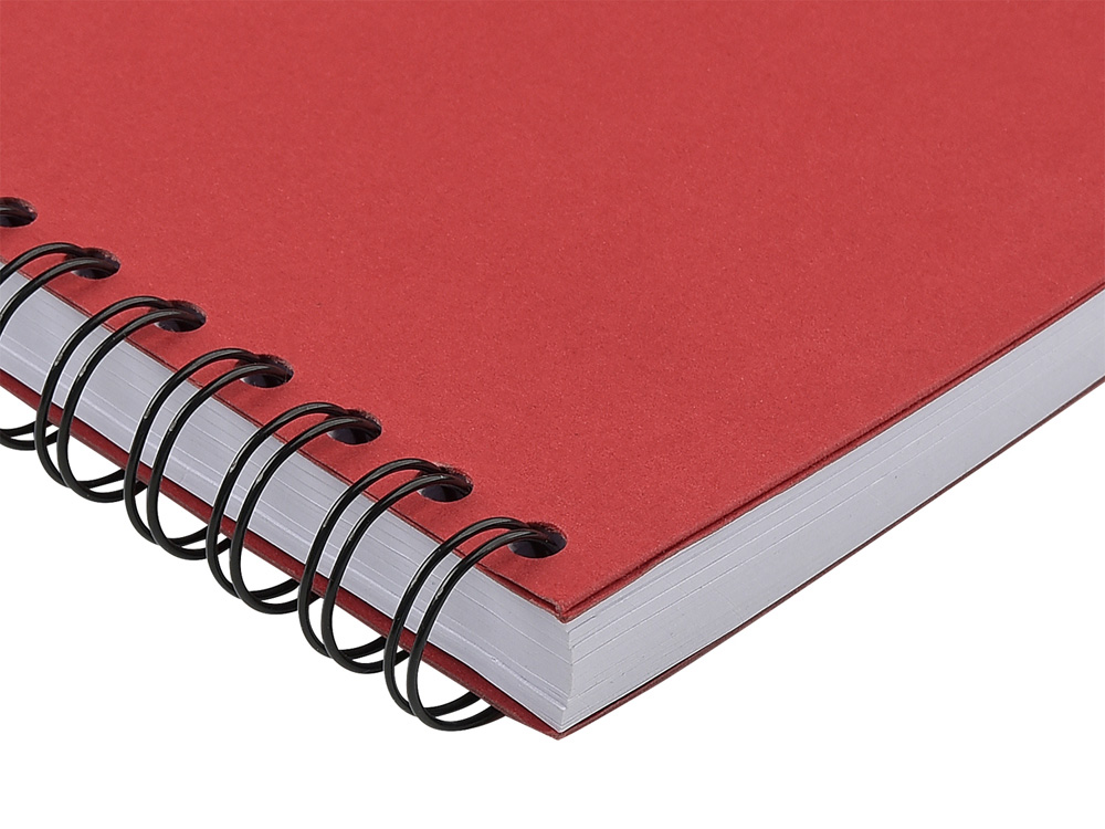 Ежедневник недатированный на гребне А5 Pragmatic, красный-4