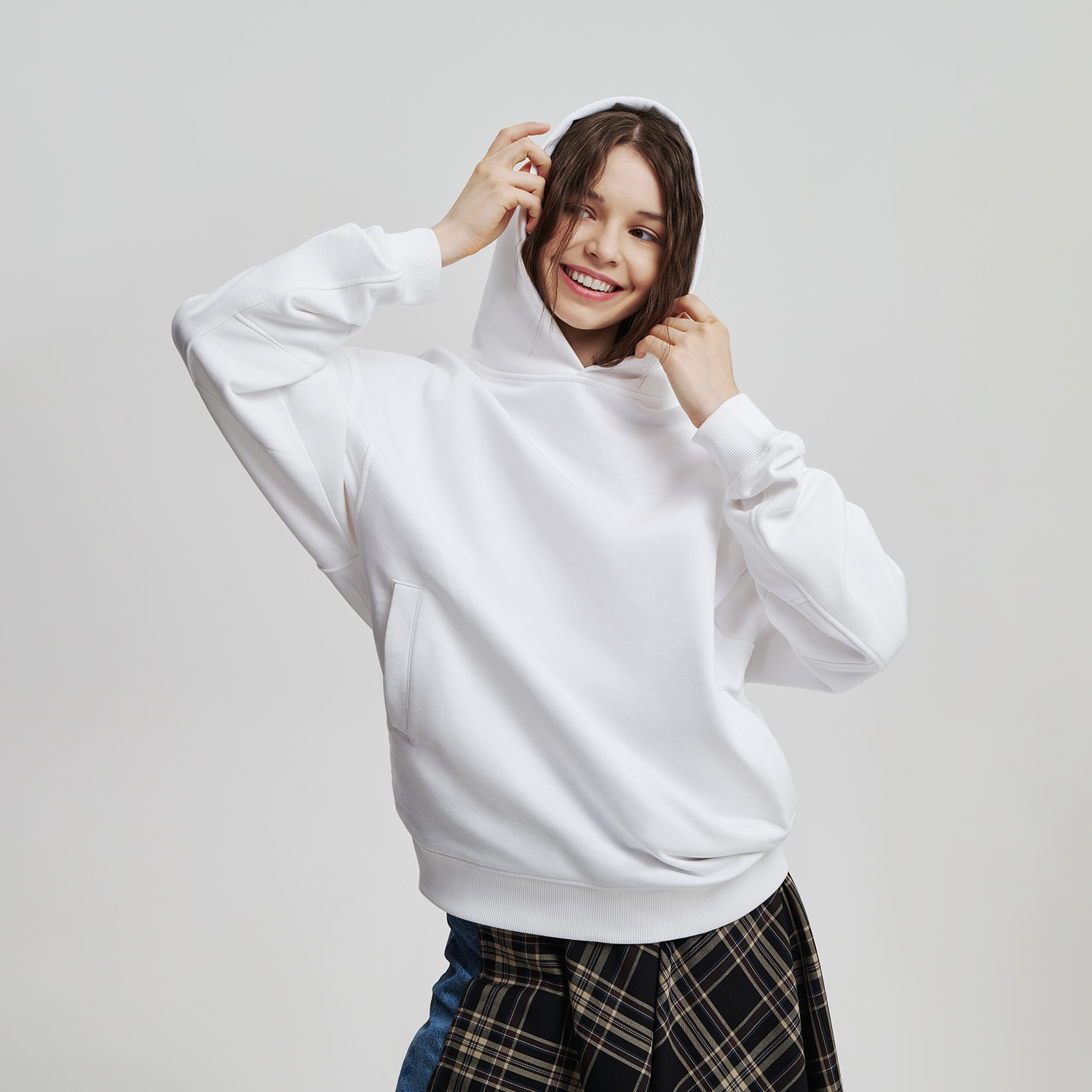 Худи оверсайз унисекс Фьюжн (Fusion), белый-6