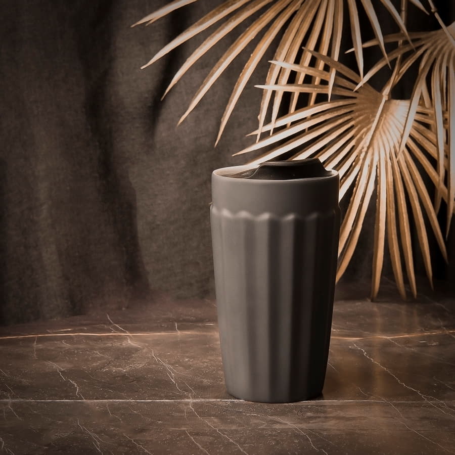 Стакан ZODIAC с крышкой, темно-серый-7