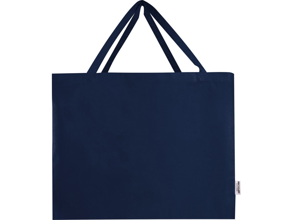 Odessa большая эко-сумка из переработанного хлопка, сертифицированного согласно GRS, плотностью 220 г/м² - Темно - синий-1