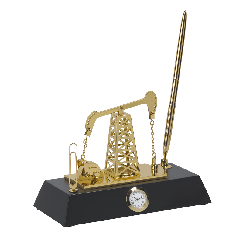Подставка с часами "Нефтяная качалка"-0