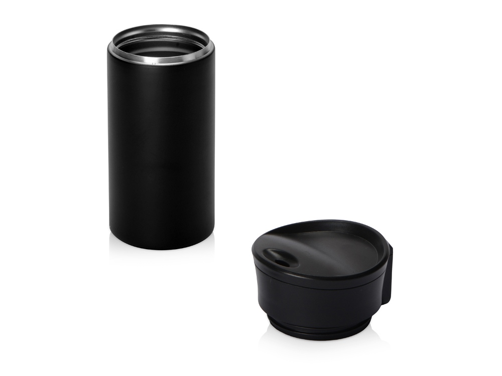 Вакуумная термокружка с кнопкой Upgrade, Waterline, тубус, черный-2