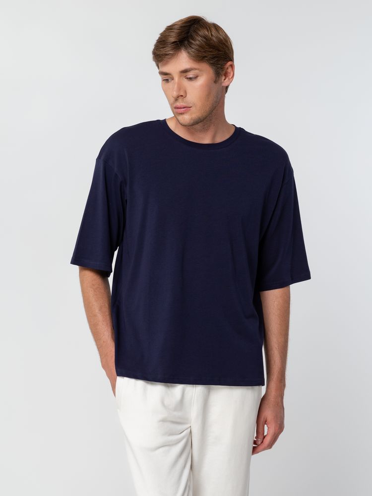 Футболка унисекс оверсайз Street Vibes, темно-синяя-0