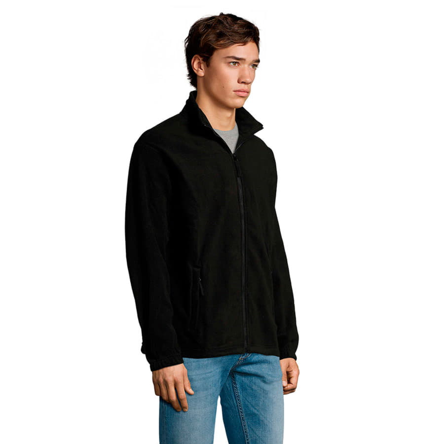 Толстовка мужская флисовая NORTH MEN 300, черный-4