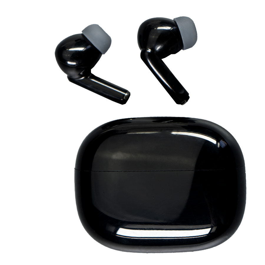 Наушники LAUD беспроводные с амбушюрами, пластиковый корпус, черные, черный-3