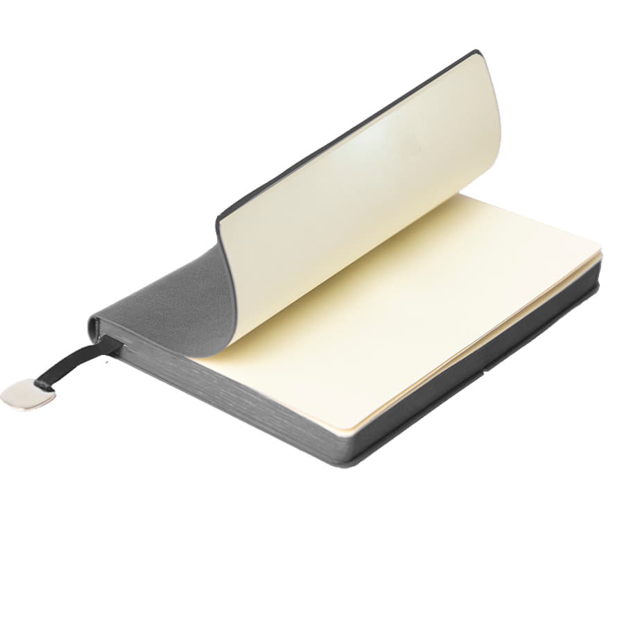 Ежедневник недатированный Fusion, А5, темно-серый, кремовый блок в линейку, серый-4