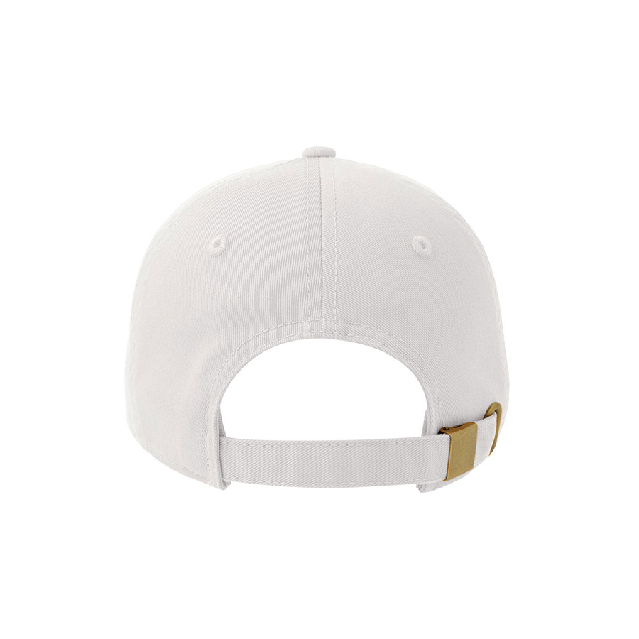 Бейсболка DAD HAT-S, 6 клиньев, металлическая застежка, белый-3