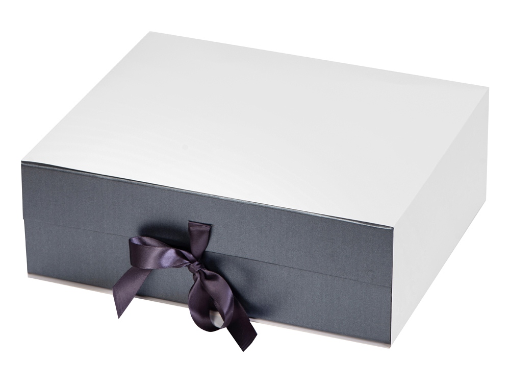 Коробка разборная на магнитах с лентами, графит-6